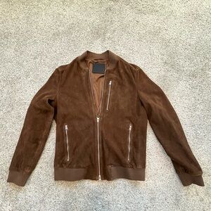 AllSaints - Suede Bomber Jacket